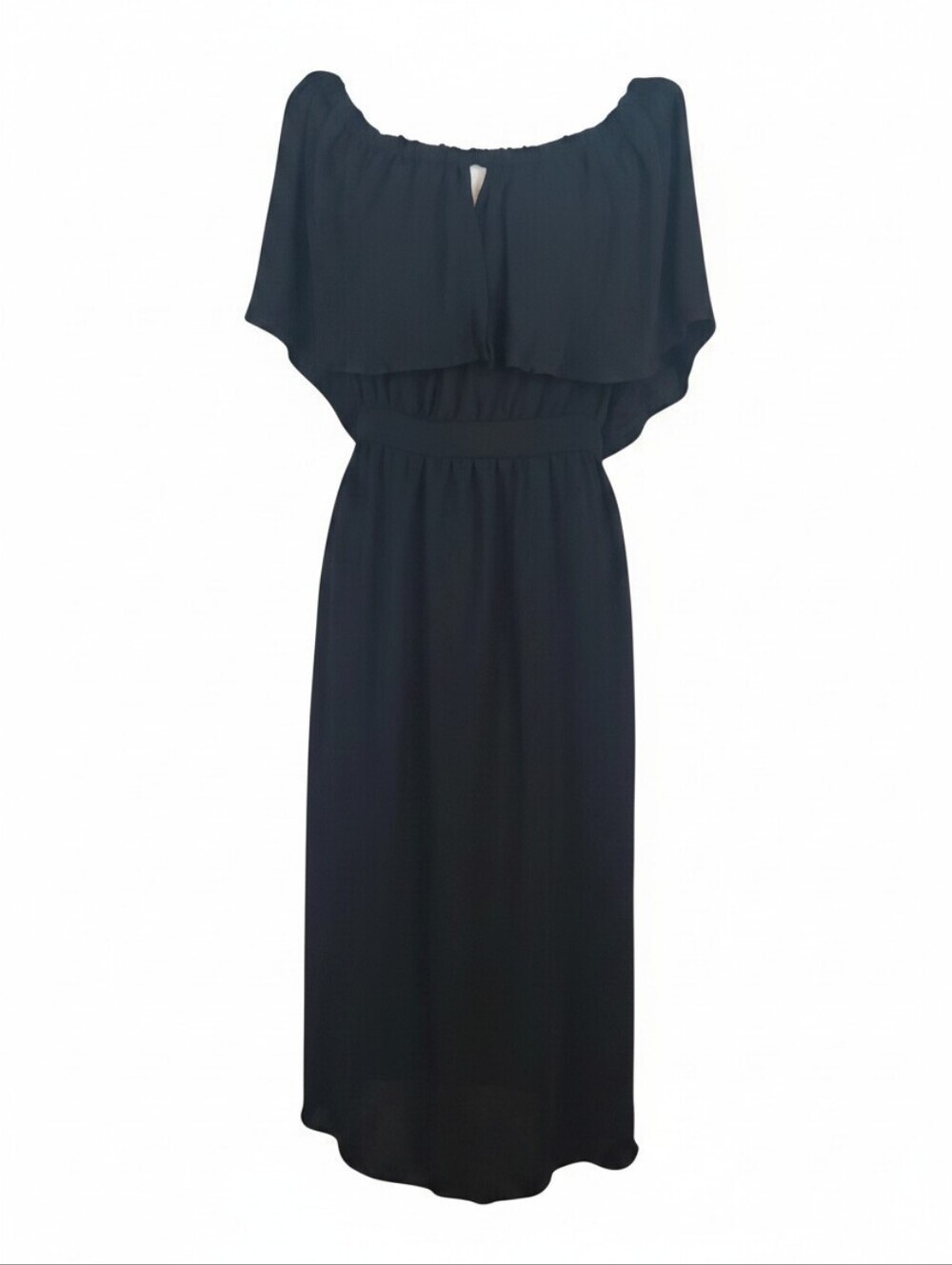 dRA Los Angeles Off-the-Shoulder Ruffle Dress Black Romantic Whimsigoth Goth M